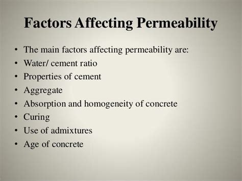 cement permeability tester|factors affecting permeability of concrete.